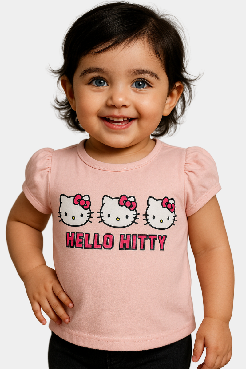 Hello Kitty Toddler Girls' Graphic T-Shirt Adorable & Comfy - Baby Pink