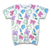 Girls all over printed Minnie white tee